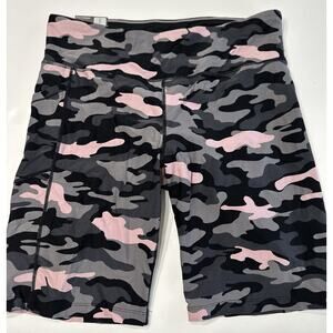 Calvin Klein Pink Gray Black Camo Performance Biker Athletic Shorts XXL NEW NWT